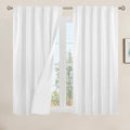 100% Blackout Linen Curtains 45 Inches by LAMIT