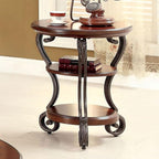 Traditional Style Brown Cherry 1pc Sofa Table Open Bottom Shelf Ornate Design by Unknown