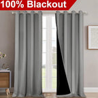 NICETOWN Total Shade Curtains and Draperies, Heavy-Duty Full Light Shading - Image 2