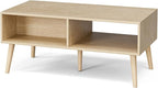 ZttRiee Coffee Table with Storage, Boho Dining Table with Rattan Drawer and - Image 7