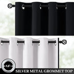 Yakamok Black 100% Blackout Curtains 96 Inches Long - Image 2