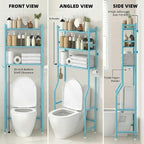 GloTika 3-Tier Over Toilet Storage - 150lb Total Capacity Metal Bathroom - Image 2