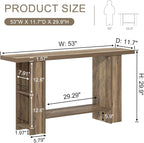 FOLUBAN 53 Inch Long Entryway Table, 2-Tier Wood Console Table - Image 2