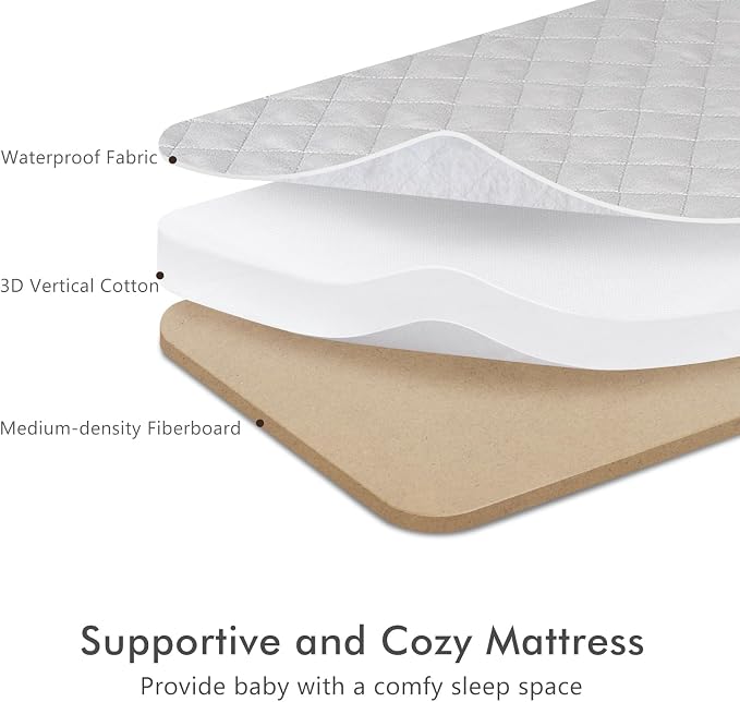 TotRun Bassinet Bedside Sleeper, Rocking Bassinets - Image 3