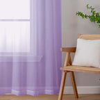 Sheer Lavender Curtains for Bedroom Living Room 63 Inch Length 2 Panels - Image 9