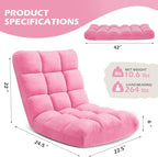 Folding Floor Gaming Chair 14-Poistion Cushioned Adjustable Floor Lazy Sofa - Image 3
