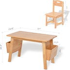 Kids Solid Wood Table and 2 Chair Set - Image 6