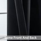 Yakamok Black Room Darkening Curtains 84 inch Sliding Door Drapes | 1 - Image 6