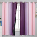 Pink and Purple Ombre Blackout Curtains - Image 2