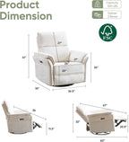 Power Swivel Rocker Recliner, Glider Recliner Nursery Chair - Image 2