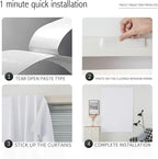 Portable Light Blocking Curtains Self-Stick Design, Removable Adhesive Window - Image 3