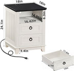 Joaxswe 18" Farmhouse Night Stands Set of 2 - Image 3