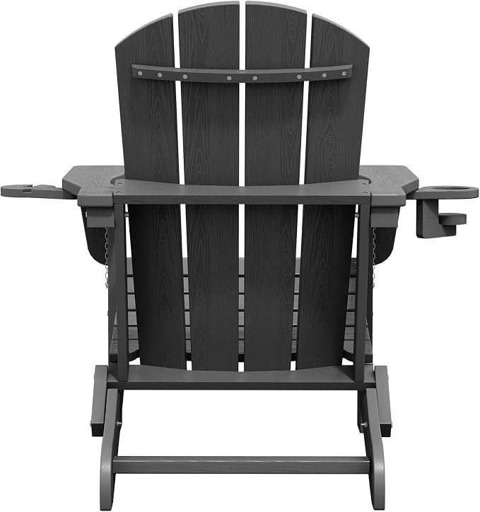 SERWALL Foldable Adirondack Chair Set of 2, HDPE Adirondack Chair - Image 12