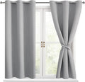 Short Blackout Curtains for Bedroom, 42 x 45 Inch | Thermal Insulated & Light by Hiasan