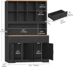 TEENFON 69" Tall Bookshelf and Bookcase, 5 Tier Floor Standing Bookshelves - Image 2