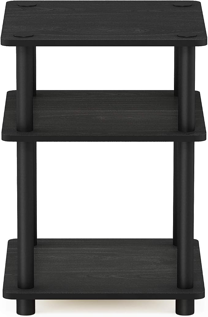 Furinno TURN-N-TUBE Side Table, 3-Tier Square Modern End Table, Open Shelves - Image 7