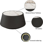 26.77" Marble Coffee Table, Modern Cup Shaped Coffee Table - Image 6