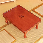 Multifunctional Square Folding Coffee Table, Hand-Painted Wooden Korean Style - Image 6