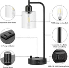 Industrial Nightstand Lamps for Bedrooms Set of 2 - Image 5