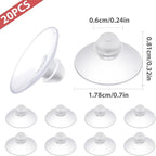20-Pack Transparent Anti-Collision Suction Cups, 18mm/0.7" Mark-Free Design - Image 2