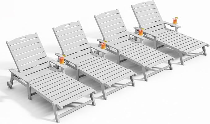 Outdoor Lounge Chair Set of 4 by LegacyAmerhomeDirect