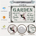 Bestylez Gardening Gifts Vintage Gardening Signs Into The Garden To Lose My Mind Metal Sign for Home Garden Greenhouse Living Room Bedroom Yard Cottage Outdoor Decor 8X12 Inch (3358) - Image 2