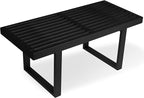 Bamboo Nelson Slat Wooden Bench, Small Wood Benches by SWEVEN
