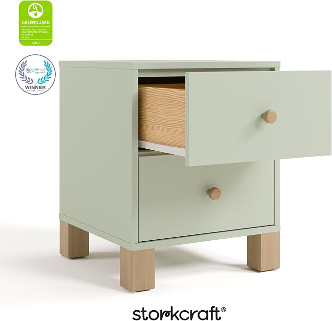 Storkcraft California 2 Drawer Nightstand - Image 8
