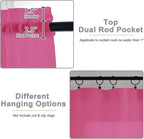 Extra Long Sheer Hot Pink Curtains - Image 4
