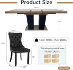 Henf 5 Pieces Extendable Dining Table Set - Image 7