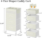 4-Tier Baby Diaper Caddy Organizer Cart - Image 4