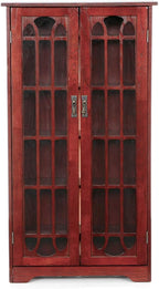 SEI Furniture - Window Pane Media Cabinet - Cherry - Transitional Design - Image 12