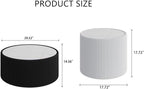 2-Piece Round Nesting Coffee Table Set, 29.52" Marble Coffee Table and End - Image 2
