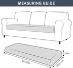 Stretch Cushion Cover, Soft Velvet Plush Cushion Slipcovers Loveseat Sofa - Image 7