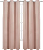 Blush Thermal Blackout Curtains/38 x 84 Inch/Set of 2 Panels Room Darkening - Image 2