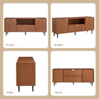 Okvnbjk Modern TV Stand for 65 Inch TV, Fluted TV Consoles for Living Room - Image 7