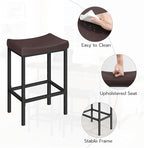 HOOBRO Bar Chairs, 24.8 Inches, 2.4" Thick Upholstery, - Image 10