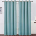 Blackout Curtains 52 x 108 inch/Stone Blue Curtains Set of 2 Panels/Thermal by Lemomo