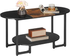 HOOBRO Coffee Table for Living Room, Oval Small Coffee Table - Image 8
