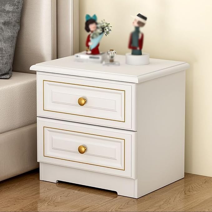 Side Tables Bedroom Light Luxury Solid Wood Bedside Table, Simple Home Storage - Image 4