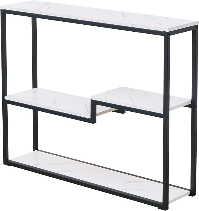 loglus Console Table for Entryway, Faux Marble MDF Sofa Table - Image 6