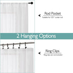Chyhomenyc Semi Sheer Curtains 63 Inch Length 2 Panels - Image 4