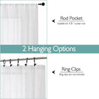 Chyhomenyc White Semi Sheer Curtains 96 Inches Long 2 Panels - Image 4
