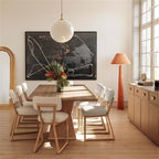 Pemberly Row Contemporary Dining Chair, Cream Recycled Fabric Upholstery - Image 2