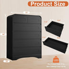 5 Piece Bedroom Sets, Modern Dresser and Nightstand Sets & Bookshelf - Image 7
