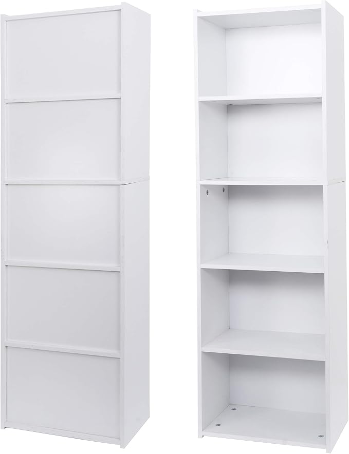 5 Tier Open Bookshelf, 52 Inch Bookcase Storage Rack - Image 5
