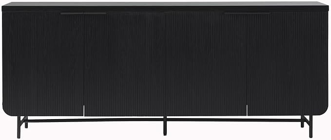 Walker Edison Reema Fluted 4-Door Kitchen Sideboard Buffet Console, 69 Inch - Image 6