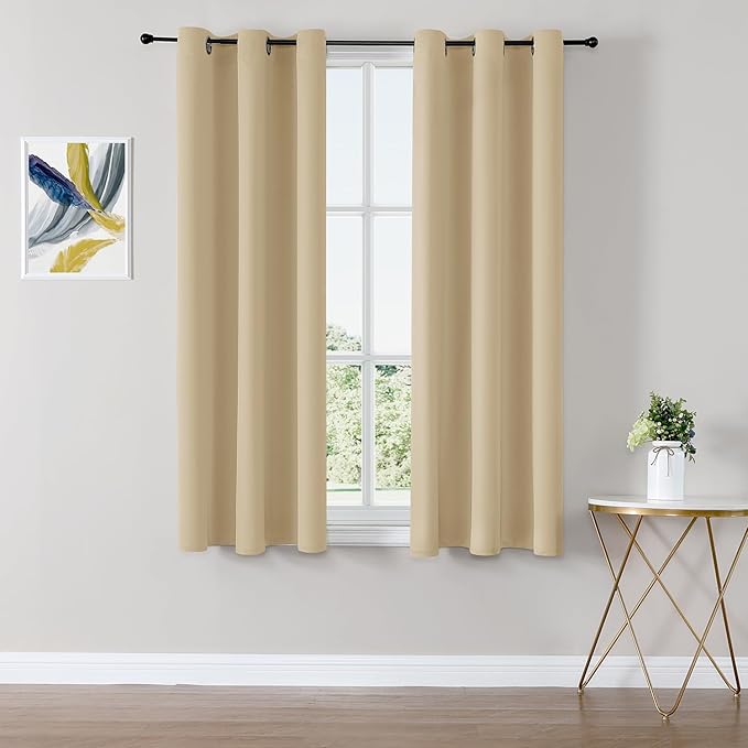 ChrisDowa Blackout Curtains for Bedroom and Living Room 45 Inches Long | 2 by ChrisDowa