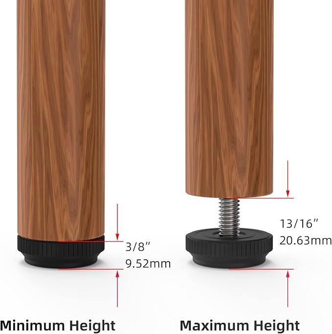 ONEHOME 24 Pack 5/16-18 Stainless Steel Adjustable Threaded Furniture Leg - Image 3