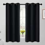 Yakamok Room Darkening Curtains 42x63 inch Length Black-Living Room | 2 panels by Yakamok